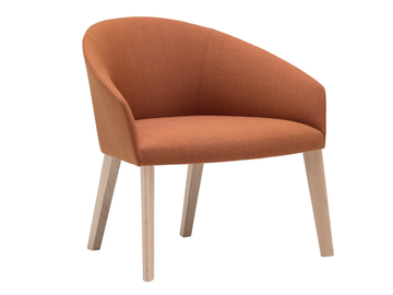 BRANDY BU3016 - Upholstered fabric easy chair with armrests by Andreu World - view 2